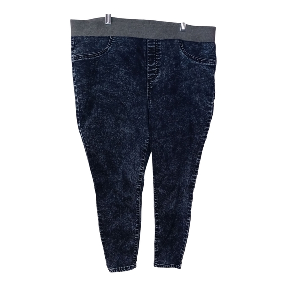 A) No Boundaries Jeggings | Women’s XXL (19) Black Acid Wash Pull-On Stretch - Picture 1 of 5